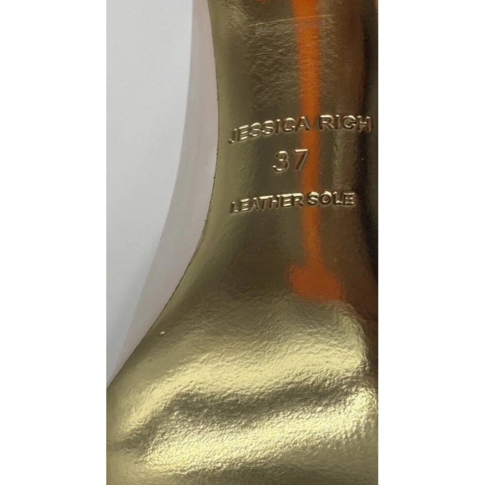Share Jessica Rich Heels So Fancy Sandal Clear Orange EU 37 USA 6.5 7 - Picture 8 of 11